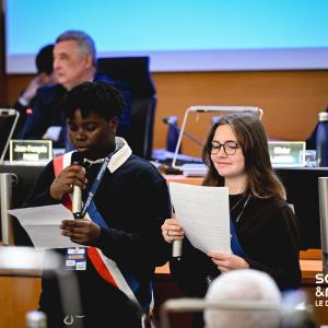 Séance publique avec les collégiens du Conseil départemental des jeunes