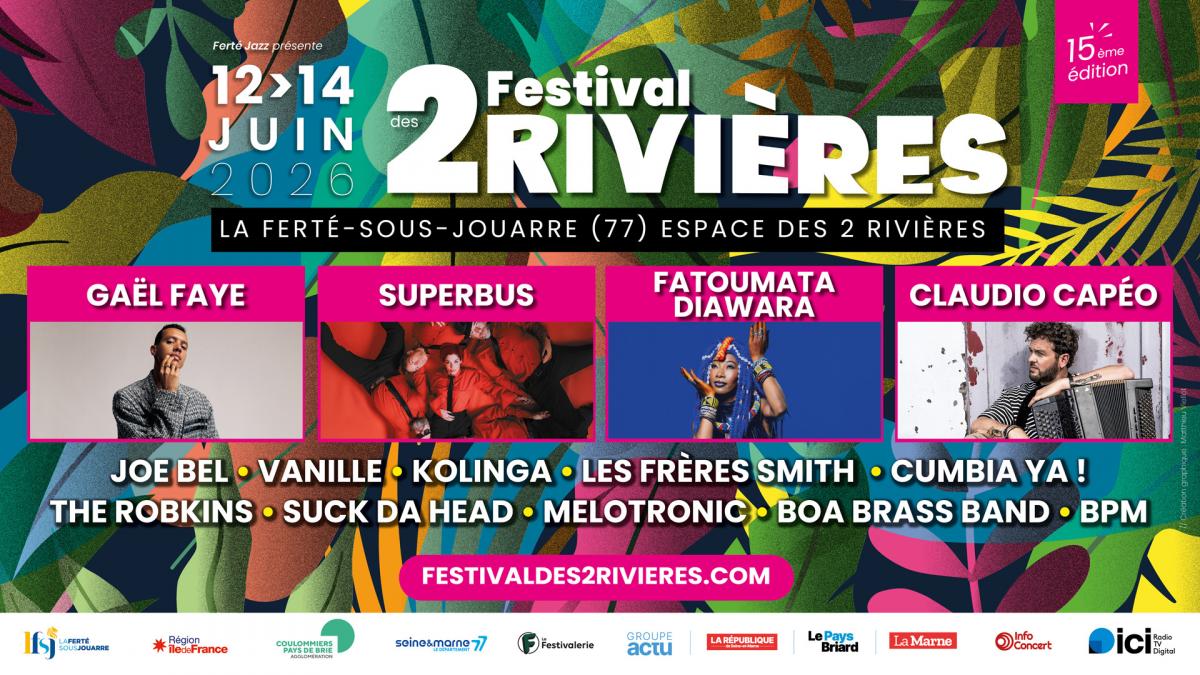 Affiche du festival des 2 Rivières 2026