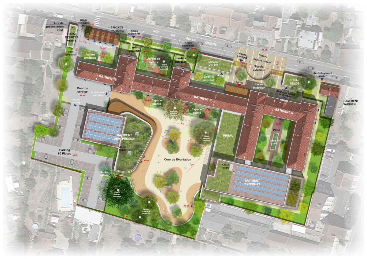 Plan du 5e collège de Melun