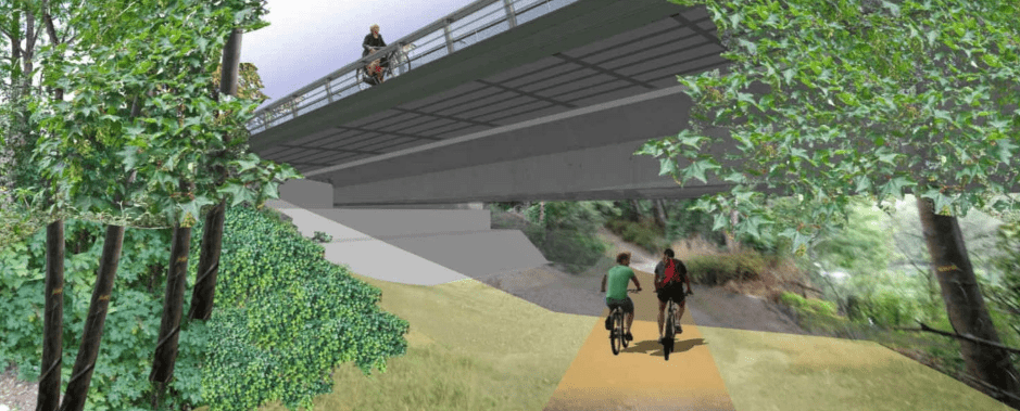 Perspective du projet d'aménagement du pont de Valvins