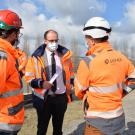 Chantier routier de la route départementale RD212 à Compans