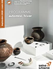 Couverture du programme du musée de Préhistoire d'Île-de-France
