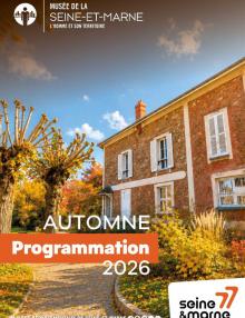 Couverture de la programmation automne 2026 du musée de la Seine-et-Marne