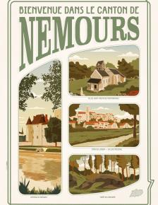 Affiche du canton de Nemours
