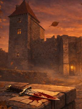 Un poignard ensanglanté devant le château de Blandy