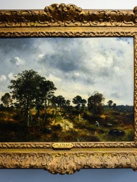 Tableau d'un paysage de la forêt de Fontainebleau