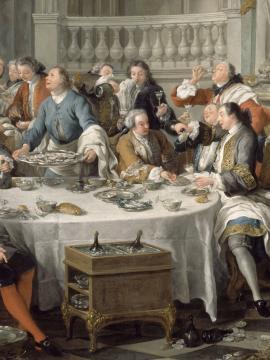 Tableau d'un banquet au XVIIIe siècle