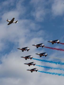 Avions et rafales dans le ciel à Air Legend Paris-Villaroche 2021