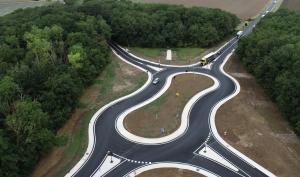 Double rond-point vu du ciel