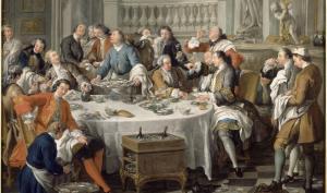Tableau d'un banquet au XVIIIe siècle