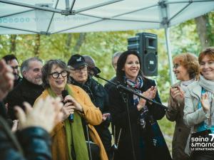 Prise de parole de Béatrice Rucheton lors de l'inauguration de l'ENS Les Basses Godernes à Champagne-sur-Seine