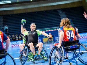 Match de handball fauteuil