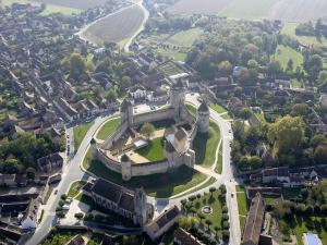 Vue aérienne du château de Blandy-les-Tours