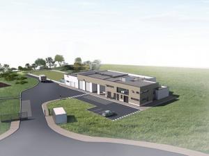 Vue perspective du projet de construction de l'usine de traitement d'eau potable à Coulommiers
