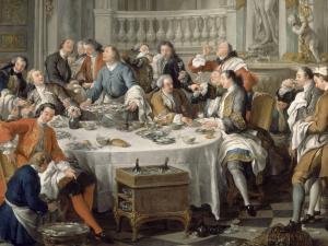 Tableau d'un banquet au XVIIIe siècle