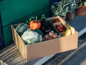 Panier de légumes et de fruits