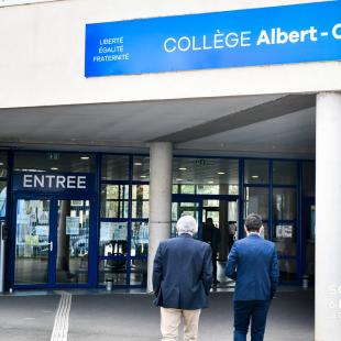 Inauguration d'un nouveau bâtiment au collège Albert Camus de Meaux