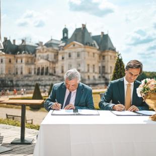 Signature de l'accord de coopération entre le Département et Vaux-le-Vicomte