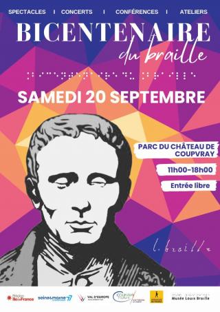 Affiche du bicentenaire du Braille 1825-2025