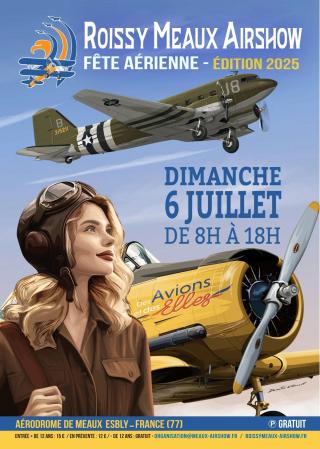 Affiche du spectacle aérien Roissy Meaux Airshow