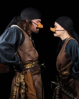 Deux comédiens déguisés