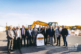 Les élus et partenaires du projet de la liaison routière de l'Est francilien