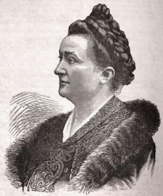 Gravure du portrait de Madeleine Brès