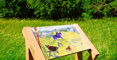 Panneau pédagogique à la Prairie de Malécot