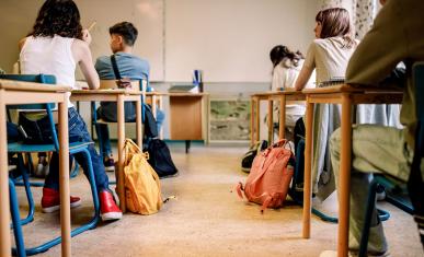 Une classe de collégiens