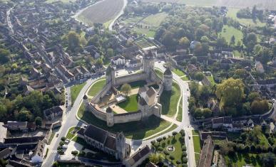 Vue aérienne du château de Blandy-les-Tours