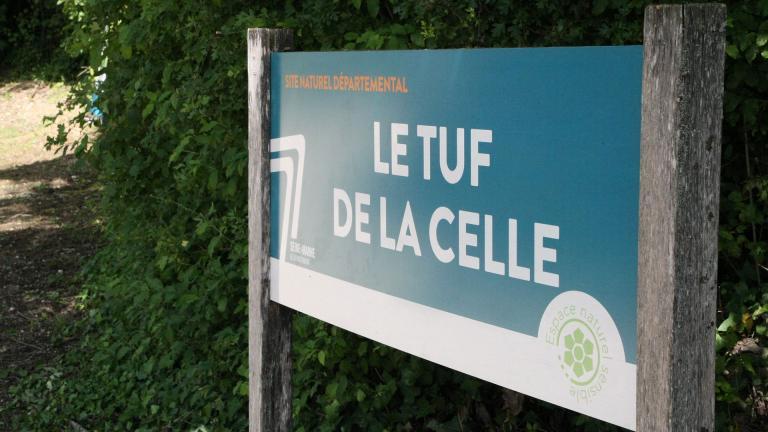 Panneau du site naturel Le Tuf de la Celle